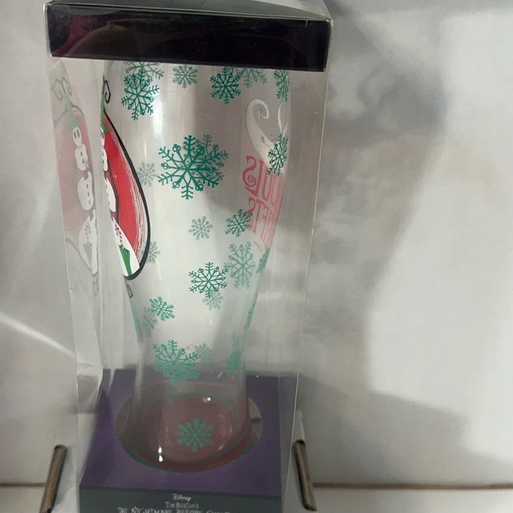 Disney Nightmare Before Christmas Snowman Jack Glass Goblet 26oz 25 Years 2018‎